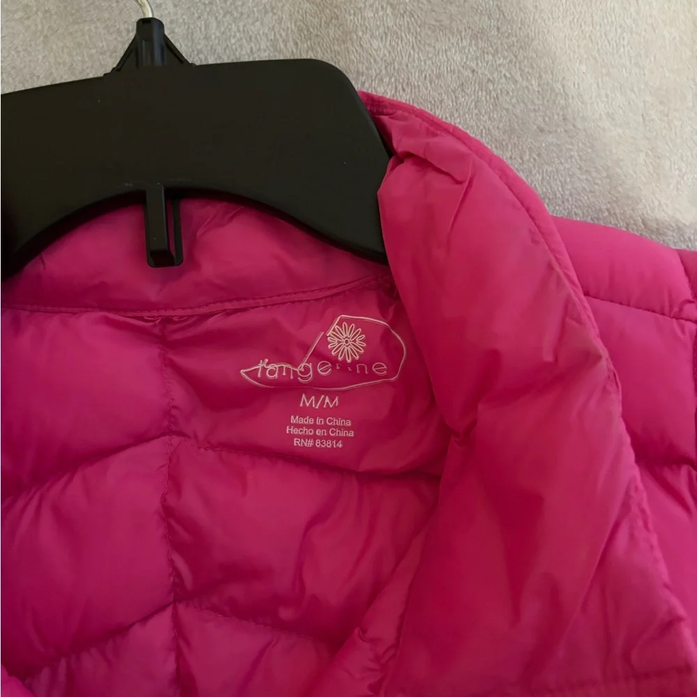 Tangerine Puffer Vest Hot Pink Super Soft - Picture 3 of 3